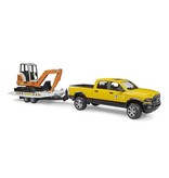 Bruder Bruder 02546 - RAM verhuur service met aanhanger en mini graafmachine