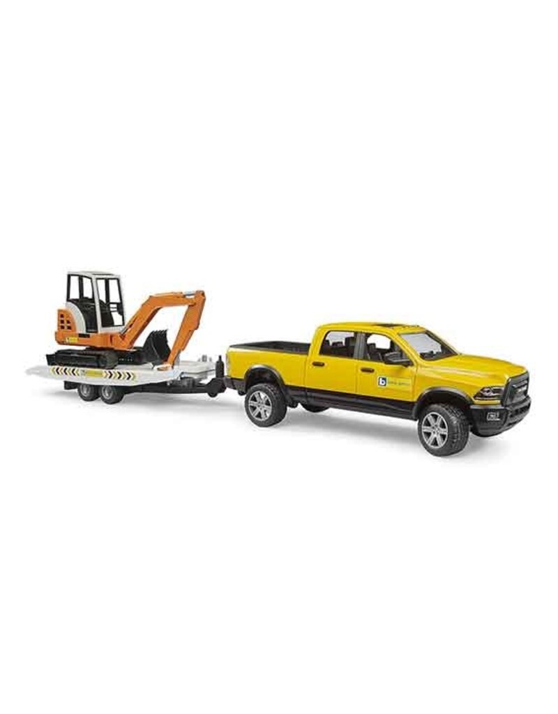 Bruder Bruder 02546 - RAM verhuur service met aanhanger en mini graafmachine