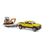 Bruder Bruder 02546 - RAM verhuur service met aanhanger en mini graafmachine