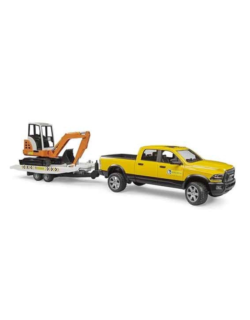 Bruder Bruder 02546 - RAM verhuur service met aanhanger en mini graafmachine