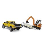 Bruder Bruder 02546 - RAM verhuur service met aanhanger en mini graafmachine