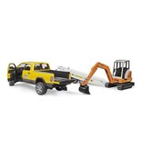 Bruder Bruder 02546 - RAM verhuur service met aanhanger en mini graafmachine