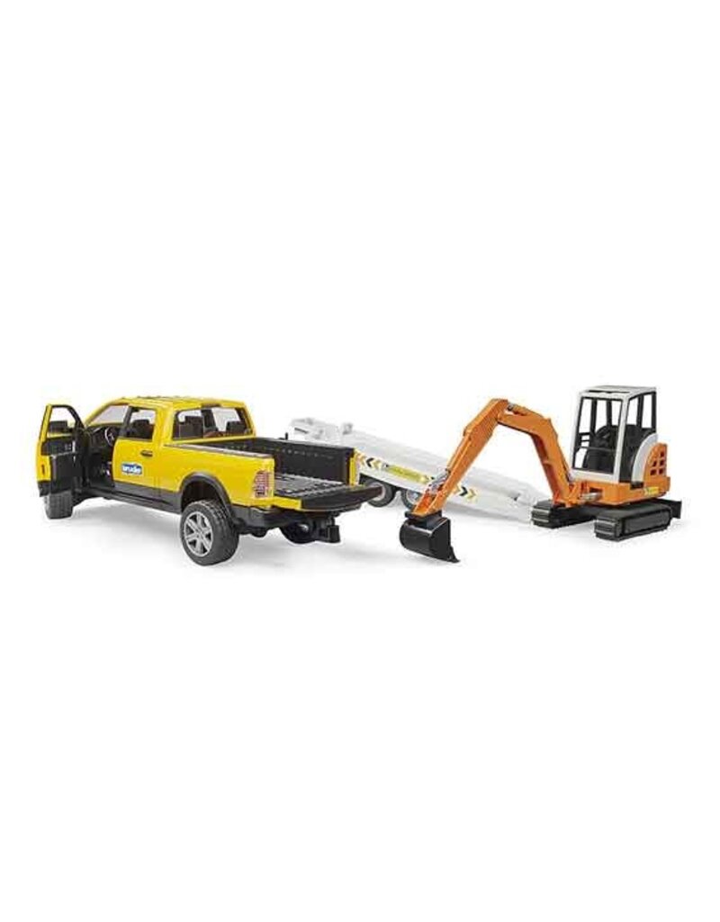 Bruder Bruder 02546 - RAM verhuur service met aanhanger en mini graafmachine