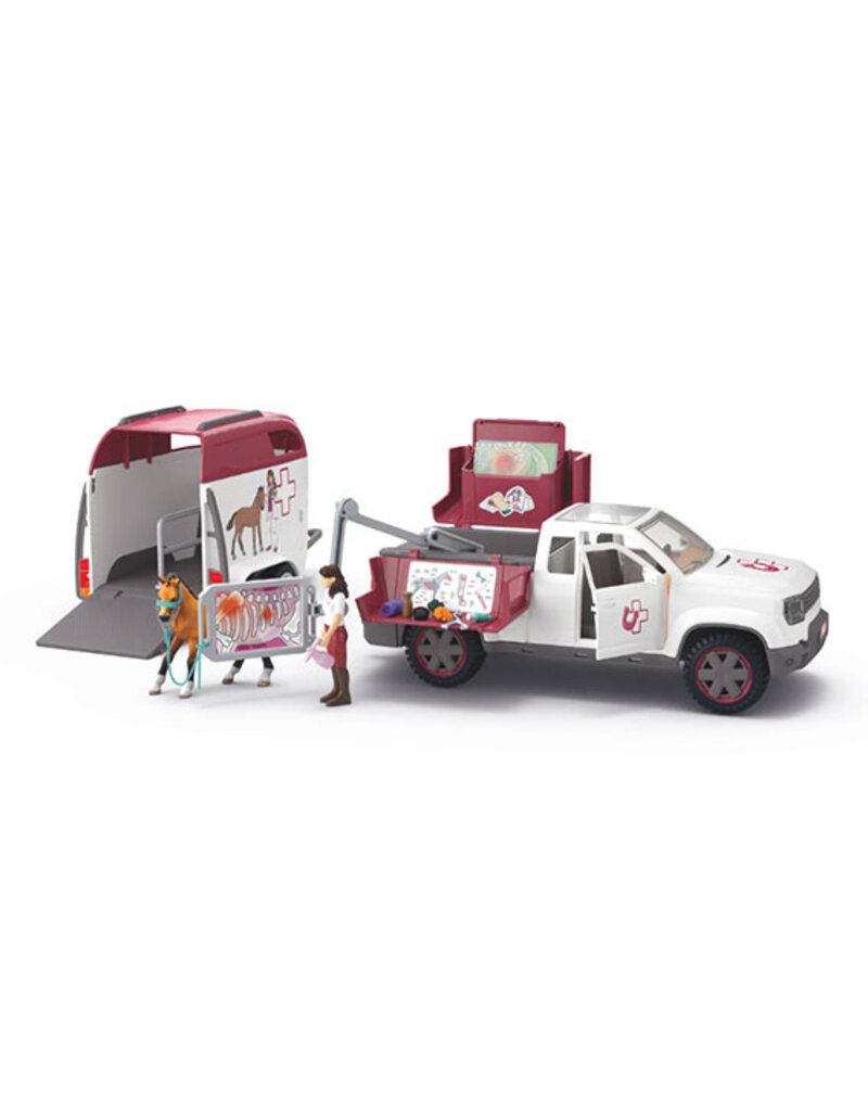 Schleich Schleich Horses 42704 - Mobiele dierenarts met Pickup en trailer