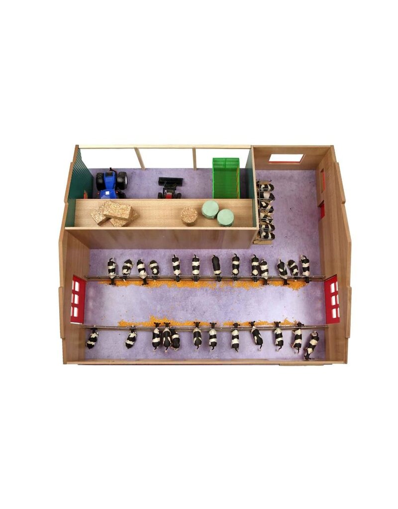 Kids Globe Kids Globe 610310 - Loopstal met berging en weiland 1:32