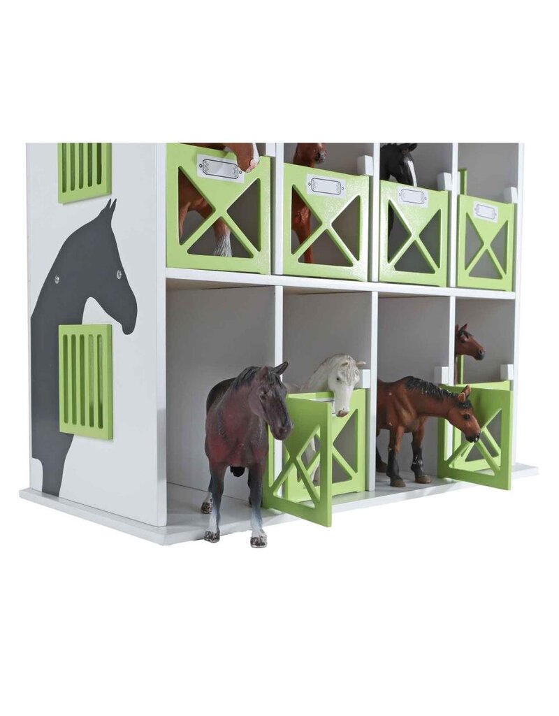 Kids Globe Kids Globe 610308 - Paardenhotel met 12 boxen 1:24