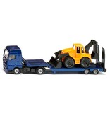 Siku Siku 1761 - MAN met dieplader en graaflaadmachine