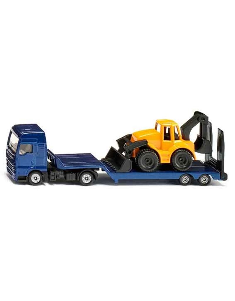 Siku Siku 1761 - MAN met dieplader en graaflaadmachine