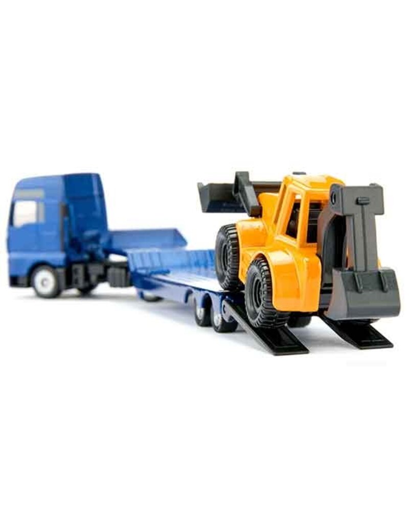 Siku Siku 1761 - MAN met dieplader en graaflaadmachine