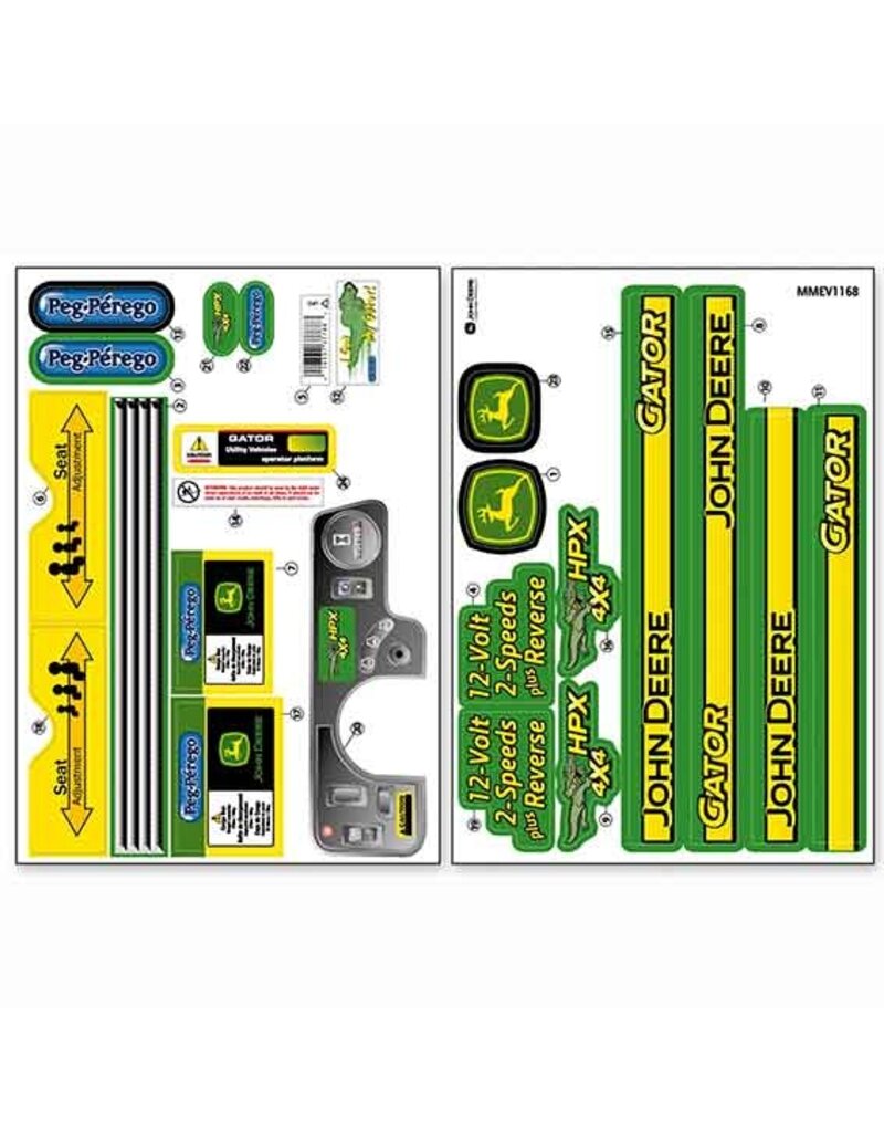 Peg Perego Peg Perego stickerset John Deere Gator HPX (PPOD0060)