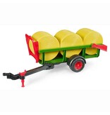 Bruder Bruder 2204 - Zelfladende balentrailer met 3 ronde hooibalen 1:16