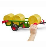 Bruder Bruder 2204 - Zelfladende balentrailer met 3 ronde hooibalen 1:16