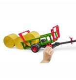 Bruder Bruder 2204 - Zelfladende balentrailer met 3 ronde hooibalen 1:16