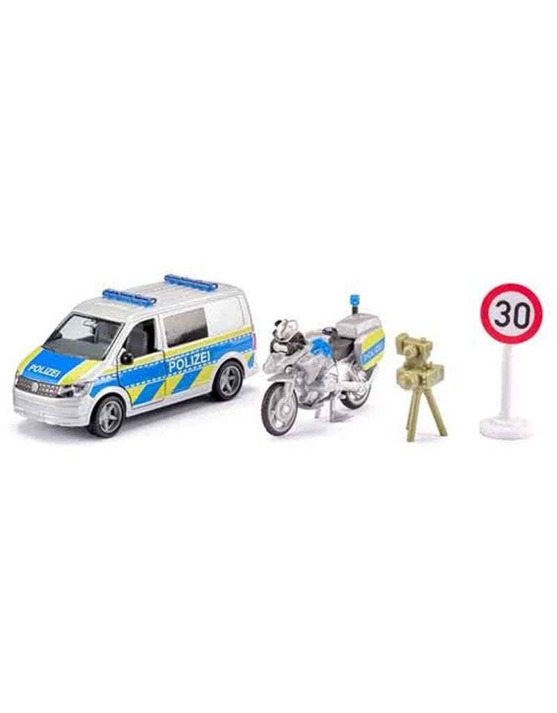 Siku Siku 2562 - Duitse politiebus, motor en flitspaal