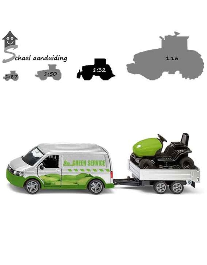Siku Siku 2005 - VW T6 met zitmaaier 1:50