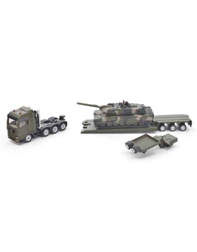 Siku Siku 8317 - Leger Vrachtwagen met dieplader en tank 1:87