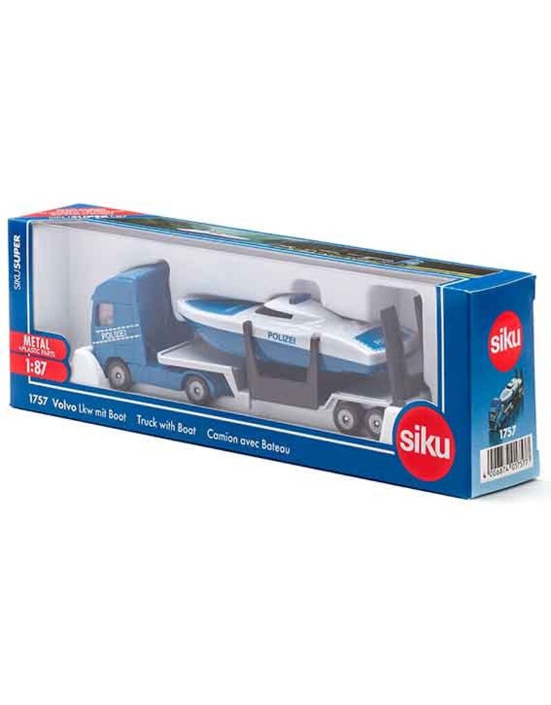 Siku Siku 1757 - Volvo vrachtwagen met Politie boot 1:87