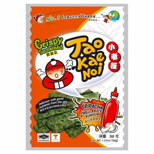 Tao Kae Noi Tao Kae Noi Sriracha Seetang Snack, 32g