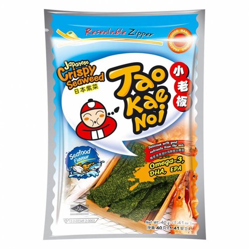 Tao Kae Noi Seafood Seaweed Snack, 32g Tao Kae Noi Seafood Seaweed Snack, 32g