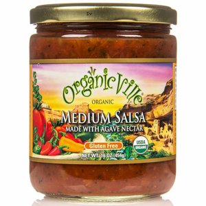 Organic Ville Organic Ville Mittelscharfe Salsa Agavennektar, 454g