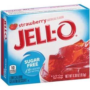 Jello Jello Strawberry Sugar Free, 8g