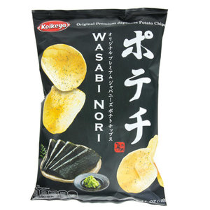Koikeya Wasabi Nori Potato Chips, 100g