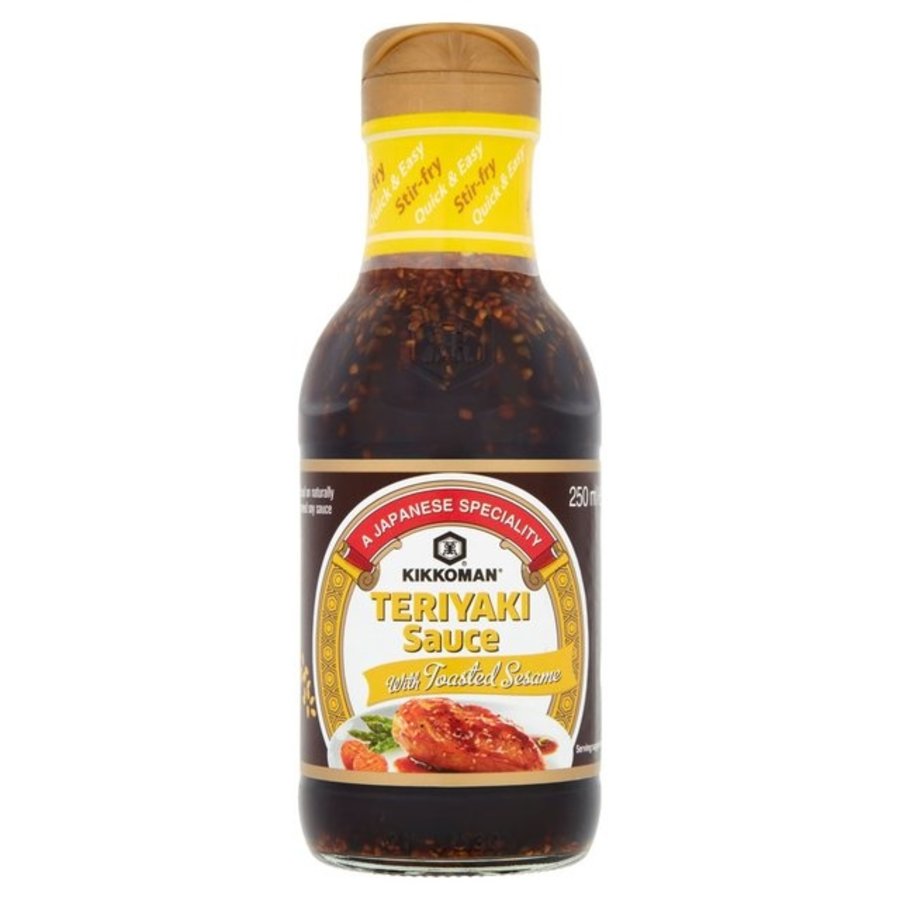 Kikkoman Teriyaki Sauce with Toasted Sesame, 250ml Tjin's Toko