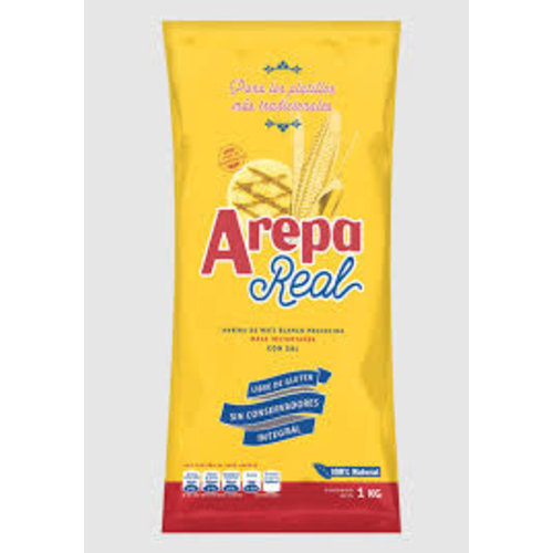 Maza Real Witte maïsmeel voor Arepas, 1kg Maza Real Witte maïsmeel voor Arepas, 1kg