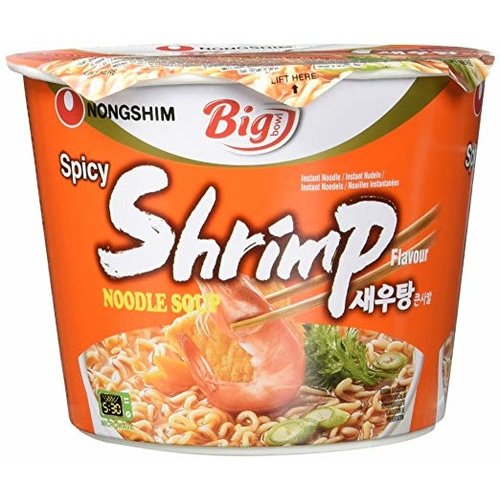 Nongshim Nongshim Spicy Shrimp Noodle Soup Bowl, 115g