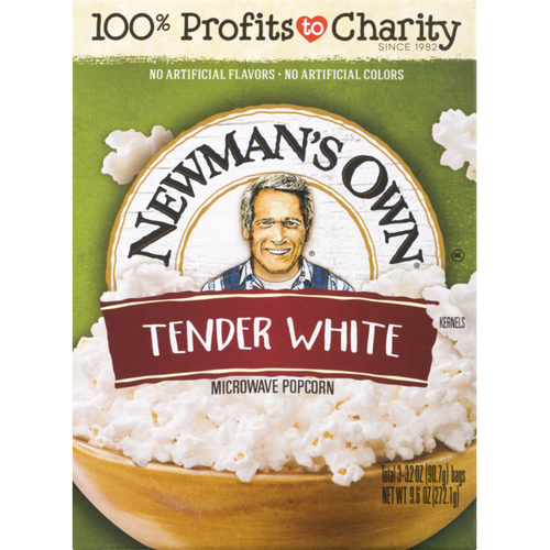 Newman's Own Tender White Microwave Popcorn, 272g Newman's Own Tender White Microwave Popcorn, 272g