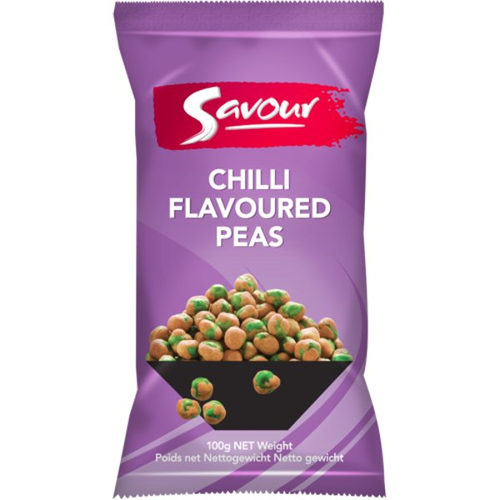 Savour Chilli Flavored Peas, 100g BB: 6/1/22