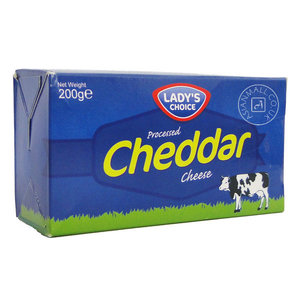 Lady's Choice Cheddar Cheese, 200g