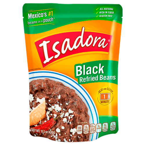 Isadora Isadora Refried Black Beans, 430g