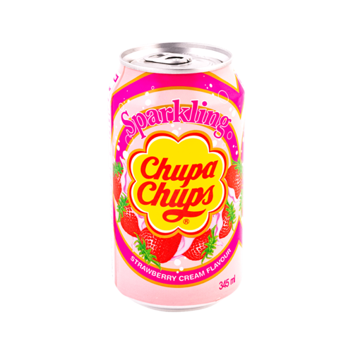 Chupa Chups Sparkling Strawberry Cream Soda, 354ml Chupa Chups Sparkling Strawberry Cream Soda, 354ml