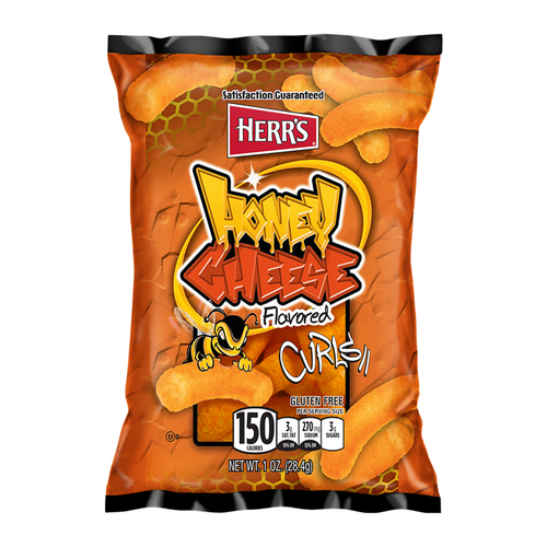 Herr's Herr's Honey Cheese Flavored Curls, 28g Herr's Herr's Honey Cheese Flavored Curls, 28g