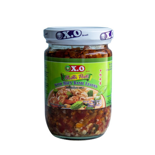 X.O. X.O. Chilipaste mit Heiligen Basilikumblättern, 200g