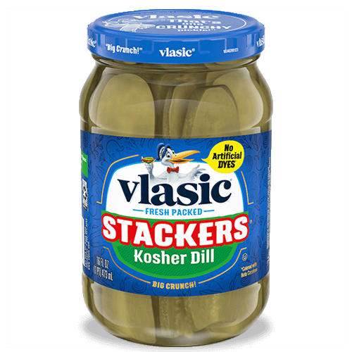 Vlasic Vlasic Stackers Kosher Dill, 473ml BBD 07-05-23 Vlasic Vlasic Stackers Kosher Dill, 473ml BBD 07-05-23