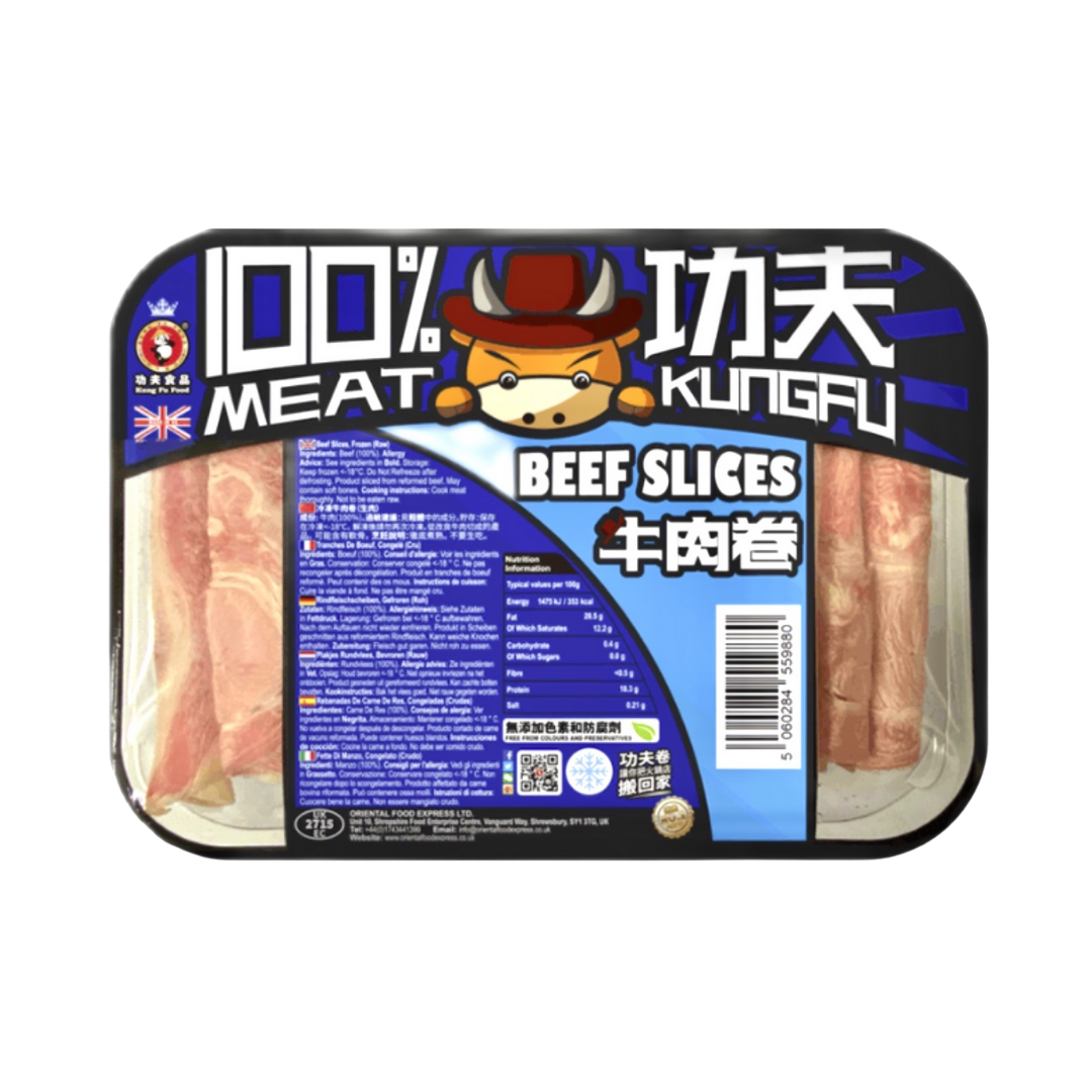 Kung Fu Frozen Beef Slices, 400g