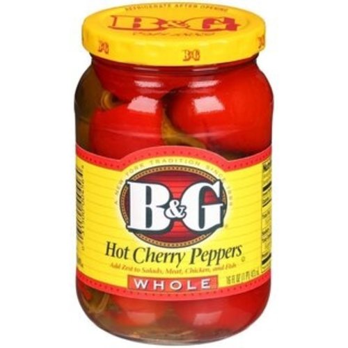 B&G B&G Hot Whole Cherry Peppers, 473ml B&G B&G Hot Whole Cherry Peppers, 473ml