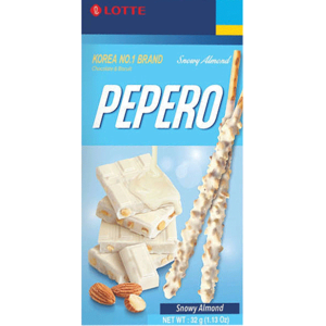 Lotte Pepero Snowy Almond Sticks, 32g