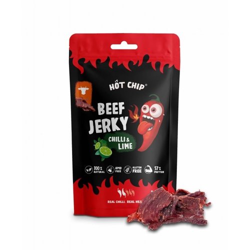 Hot Chip Beef Jerky Chilli & Lime, 25g
