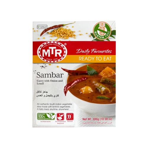 Sambar Curry Onion and Lentil Ready To Eat, 300g