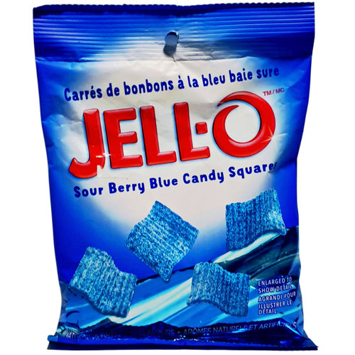 Jello Jell-O Sour Berry Blue Squares, 127g