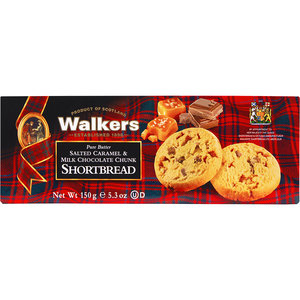 Walkers Walkers Salted Caramel & Milk Chocolate Chunk Shortbread, 150g