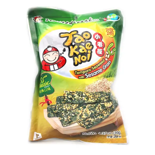 Tao Kae Noi Tao Kae Noi Tempura Seaweed With Sesame Grain, 39g Tao Kae Noi Tao Kae Noi Tempura Seaweed With Sesame Grain, 39g