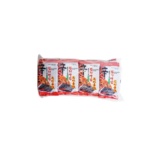 Kwangcheon Kimchi Flavored Seaweed Snack, 8x4g