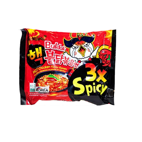 Samyang Buldak Hot Chicken Ramen 3x Spicy, 140g BBD: 15-3-24