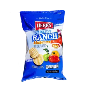 Herr's Herr's Creamy Ranch & Habanero Potato Chips, 170g