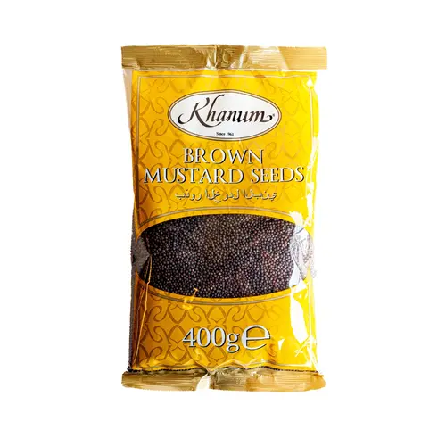 Khanum Khanum Brown Mustard Seeds, 400g Khanum Khanum Brown Mustard Seeds, 400g