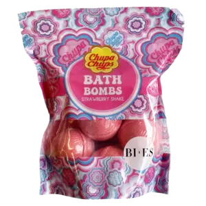 Chupa Chups Chupa Chups Bath Bombs Strawberry Shake, 6pc